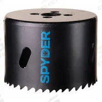 SPYDER Hole Saw: 3 5/8 in Saw Dia., 4/6 Teeth per Inch, 1 7/8 in Max. Cutting Dp, Bi-Metal (MPN 600098CF). Key specifications — attr1098070: 4/6; attr1098087: SPYDER; attr1098073: 1/2"-18.