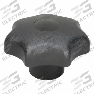 KIPP Hand Knob: 7 Point, Plastic w/ Steel Thread, M12 Thread, 18 mm Thread Lg - 7-Arm Knobs with Threaded Hole