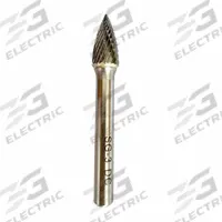 APPROVED VENDOR Carbide Bur: Pointed-End Tree, SG-3, Double Cut, 3/8" x 3/4" Head, 1/4" Shank (MPN 19D885). Key specifications — Trade Number: SG-3; Brand: APPROVED VENDOR.