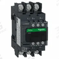 SCHNEIDER ELECTRIC IEC Contactor: Non-Reversing, 3 Poles, 3NO Contacts, 65 A, 120V AC/240V AC Coil (MPN LC1D65A6KUE). Key specifications — Brand: SCHNEIDER; Integrated Surge Suppression: Yes.