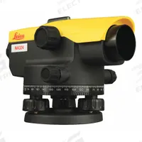 LEICA NA Automatic Level: Leveling Screws/Top Mounted Vial, 24X, 35 9/16 mm Aperture, 7 ft @ 330 ft (MPN NA324). Key specifications — attr939412: ±1/2 in @ 15 ft; attr939417: 7 ft @ 330 ft; attr934739: LEICA NA; attr939423: Case.