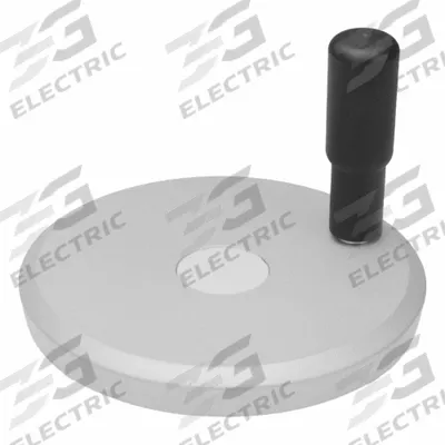 JW WINCO Solid Hand Wheel: Solid, Revolving Handle, Aluminum, 14 mm Bore - Solid Hand Wheels with Revolving Handle