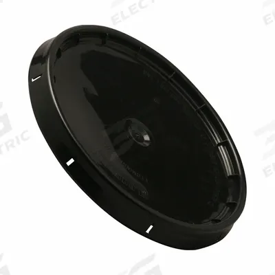 GRAINGER Lid: Gasketed, 12 1/4 in Overall Dia, Black, Plastic - Snap-On Lids