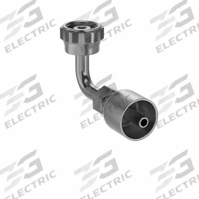 PARKER Hydraulic Crimp Fitting: Steel x Steel, 90° Elbow, -4 For Hose Dash Size - Parker Crimp Hydraulic Hose Fittings with Metric Connection