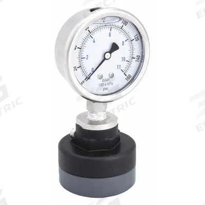 KODIAK Pressure Gauge with Diaphragm Seal: 0 psi to 160 psi, KC301, 2 1/2 in Dial - Dial Pressure Gauges with Thermoplastic Seal