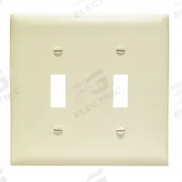 LEGRAND Wall Plate: Toggle, 2 Gang, Brown, Jumbo Size (MPN TPJ2). Key specifications — Brand: LEGRAND; Material: Nylon.