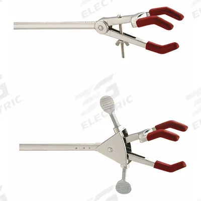 CHEMGLASS Table Clamp: Clamp, Zinc Alloy, 5 in Overall Lg, 3 Prongs, 5 in Overall Ht - Lab Clamps