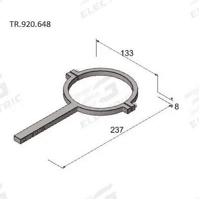TRIFLEX R Clamp: TRE.B - Tennis Racket-Style Clamps for Multiaxis Cable & Hose Carriers