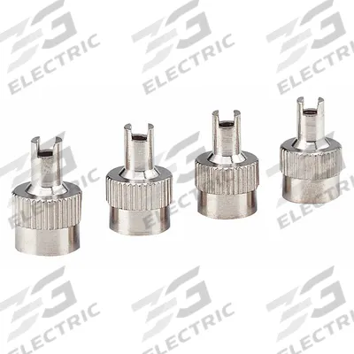 VICTOR Slotted Valve Cap: Tire Valve Caps, Screwdriver Seal, Round, Chrome, Metal