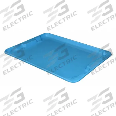 TOTELINE Lid: 27 1/2 in x 20 in, Blue, Fiberglass - Lids for Extreme-Temperature Stacking & Nesting Totes