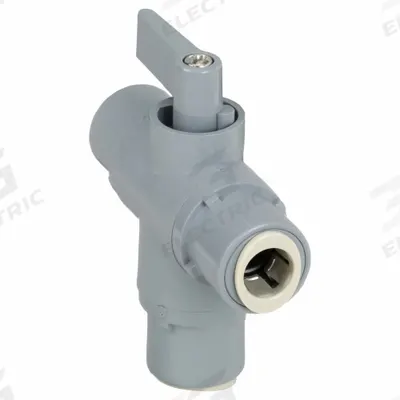 APPROVED VENDOR Manual Three-Way Ball Valve: 3/8 in, PVC, L Flow, Push x Push x Push - NSF 51 Compliant L-Port PVC Ball Valves