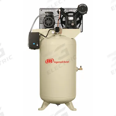 INGERSOLL RAND Electric Air Compressor: 5 hp, 2 Stage, Vertical, 60 gal, 14 cfm, 175 psi - Splash Lubricated Stationary Electric Air Compressors