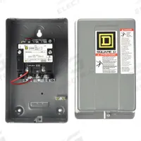 SQUARE D NEMA Magnetic Contactor: Non-Reversing, 3 Poles, NEMA Size 1, 27 A, 120V AC (MPN 8502SCG2V02S). Key specifications — Brand: SQUARE D.