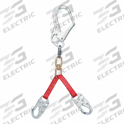 3M PROTECTA Positioning Lanyard: Steel Rebar Hook, Steel Swivel Snap Hook - Positioning & Restraint Lanyards