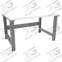 TENNSCO Workbench: Adj Ht, Laminate, 48 in x 36 in, 1,000 lb Overall Load Capacity, Gray (MPN WBA-1-3648P). Key specifications — Brand: TENNSCO.