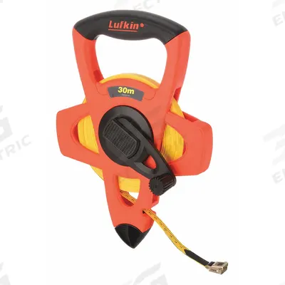 CRESCENT LUFKIN Long Tape Measure: Nonmagnetic Single Hook Tip, 30 m - Metric Tape Measures