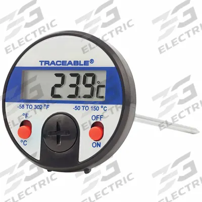 CONTROL COMPANY Digital Thermometer: -58°F to 302°F /-50°C to 150°C, ±1°C - Industrial Digital Pocket Thermometers