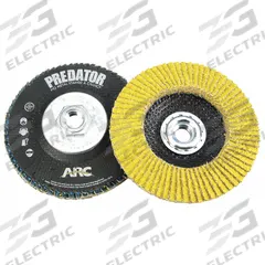 ARC ABRASIVES Flap Disc: Type 29, 4-1/2" x 7/8", Ceramic, 40 Grit, Fiberglass Bk, Std Density, 10 PK (MPN 71-10824AFK). Key specifications — Connector Size: 7/8 in; Series: Predator AFK; Brand: ARC ABRASIVES.