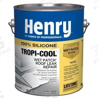 Roofing Sealant: White, 1 gal, Putty Knife/Trowel (MPN HE885042). Key specifications — Color: White; Brand: HENRY; Container Type: Pail.