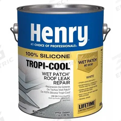 HENRY Roofing Sealant: White, 1 gal - Roofing Sealers & Primers