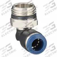 AIGNEP USA Push-Fit Elbow Fitting: 5/16 in OD x 3/8 in Pipe Size, Push-to-Connect x Universal Thread (MPN 85110-05-06). Key specifications — Brand: AIGNEP USA; Thread Size A: 3/8.
