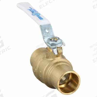 MILWAUKEE VALVE Manual Two-Way Ball Valve: 1 in, Brass, Straight, Sweat x Sweat - Brass Ball Valves