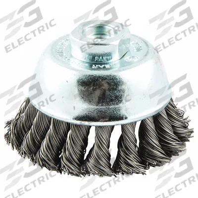 APPROVED VENDOR Cup Brush: Twisted Steel, 3 in Dia, 0.02 in Fill Dia - Heavy-Cleaning Brushes for Contoured Carbon Steel Surfaces
