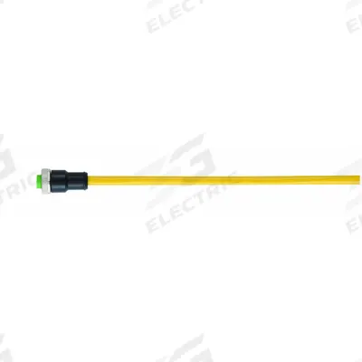 MURRELEKTRONIK Cordset: 7/8" Female Straight x Bare Wire, 3 Pins, Yellow, TPE, 5 m Cable Lg - Single-Ended Cordsets with TPE Jacket for Heaviest-Duty Applications