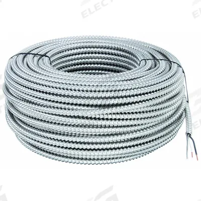 SOUTHWIRE Metal Clad Armored Cable: 12 AWG, 2 Conductors, Copper, 250 ft, Aluminum - Standard Metal-Clad Cables