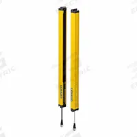 OMRON Safety Light Curtain: 24V DC, 23 Beams, 10 mm Spacing, 240 mm Protected Ht, M12 (MPN F3SG4RE0240P14). Key specifications — Type of Light: 870 nm IR LED; DC Voltage Rating: 24V DC; Brand: OMRON; Receiver Electrical Connection: M12; Transmitter Electrical Connection: M12; AC Voltage Rating: Not Rated; Safety Output Ratings: 300 mA @ 24V DC.