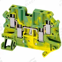 SCHNEIDER Terminal Block: DIN Rail Mounting Type, Screw Clamp Wire Termination, 4 Wire Terminals (MPN NSYTRV44PE). Key specifications — Brand: SCHNEIDER; For Minimum Wire Size: 26 AWG.