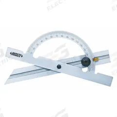 INSIZE Manual-Reading Protractor: 23 39/64 in Blade Lg, 10°to 170°, 1° Graduations, +/-0.3° Accuracy (MPN 4797-300). Key specifications — attr1182193: Steel; attr1182194: +/-0.3°; attr1182195: 23-39/64 in; attr1182198: 1°; attr1182218: INSIZE.