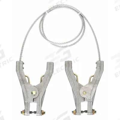 APPROVED VENDOR Bonding and Grounding Wire: (2) Hand Clamps, 3 ft, Uninsulated - Terminated Bonding & Grounding Wires