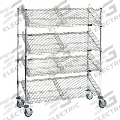 APPROVED VENDOR Specialized Medical Supply Cart: Steel, (2) Swivel/(2) Swivel with Brake - Specialized Medical Supply Carts