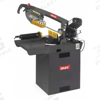 DAKE CORPORATION Band Saw: 7 3/4 in x 3 in, 114 to 262, 0° to 60° Right, 20.0 A, 1 Phase, 120V AC (MPN SE-6.5 M). Key specifications — attr325085: DAKE CORPORATION; attr313073: 20.0 A; attr313074: 1; attr313072: 0° to 60° Right; attr313070: 7-3/4 in x 3 in; attr313071: 114 to 262.