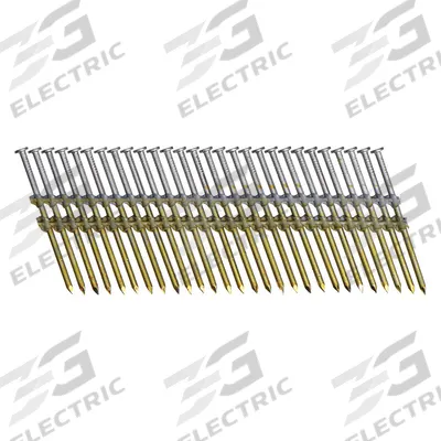 SENCO Framing Nails,2 3/8" L,Plain,PK5000: Framing Nails, Flat, Ring, 2 3/8 in Overall Lg - Collated Framing Nails