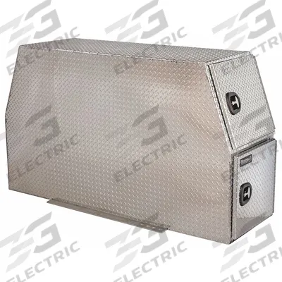 BUYERS PRODUCTS Backpack Truck Box: Backpack Truck Box, Aluminum, 24 in Overall Dp - Four-Door Backpack Truck Boxes with Flat Base