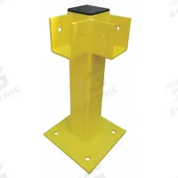 APPROVED VENDOR Corner Post: 4 in Post Wd, Corner, 4 in Post Dp, 1 Rail Levels, Rubber Caps, Steel (MPN 22DN05). Key specifications — Includes Mounting Hardware: Mount Hardware Not Included; Color: Yellow; Material: Steel; Finish: Powder Coated; Product Type: Guardrail Post; Number of Rail Levels: 1.