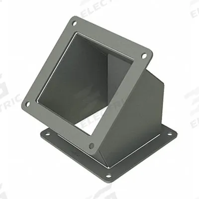 HOFFMAN Wireway 45 Degree Elbow: 4 in Wd, 4 in Ht, 6.5 in, Non-Removable Cover - 45 Degree Elbows for Dust-Tight Wireways