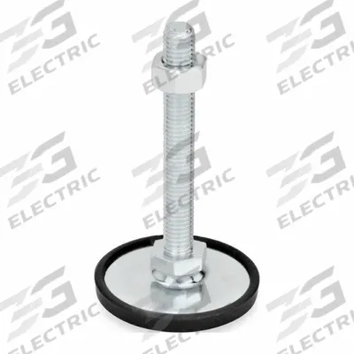 JW WINCO Male-End Leveling Mount: Swiveling Stud, 1/2"-13 Thread Size, 2.36 in - Non-Skid Male Leveling Mounts