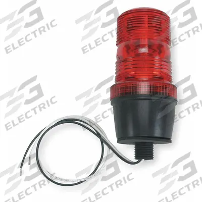 APPROVED VENDOR Warning Light: Red, Strobe Tube, 1/2 in MNPT, 120V AC, 2 3/4 in Overall Dia - Wired Strobe Lights