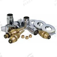 APPROVED VENDOR Shower and Tub Rebuild Kit: Square Trim Plate, Chrome Finish, Knob Faucet Handle (MPN RBK0457). Key specifications — Compatible Product Type: Sterling Bathtub and Shower Faucets; Brand: APPROVED VENDOR; Product Type: Shower Rebuild Kit; Trim Plate Shape: Square; Handle Material: Brass; Trim Finish/Color: Chrome.
