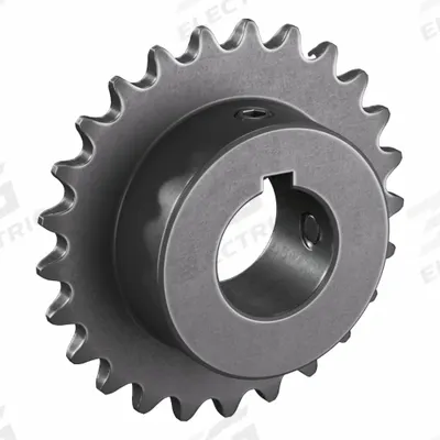 TSUBAKI Single Strand Sprocket: 35, For 3/8 in Chain Pitch, 1 in Bore Dia, 25 Teeth - Size 35 Fixed-Bore Roller Chain Sprockets