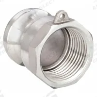 Cam and Groove Adapter: 1 1/4 in Coupling Size, 1-1/4 in -11-1/2 Thread Size, 2 in Overall Lg, FNPT (MPN BULK-CGF-268). Key specifications — Thread Size: 1-1/4 in -11-1/2; Fitting Type: FNPT; Includes Locking Arm: No; Body Material: 304 Stainless Steel; Brand: USA INDUSTRIALS.
