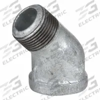 USA INDUSTRIALS Metal Pipe Elbow: 45° Elbow, 150 psi, 1 in x 1 in, Malleable Iron (MPN ZUSA-PF-23270). Key specifications — Maximum Operating Pressure: 150 psi; Thread Sealant Type: PTFE; Brand: USA INDUSTRIALS.
