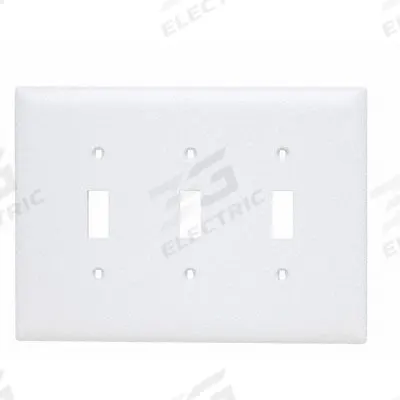 LEGRAND Wall Plate: Toggle, 3 Gang, Brown - General Purpose Wall Plates