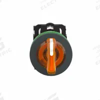 SCHNEIDER Selector Switch: 30 mm Panel Mounting Size, 3 Positions, Short Lever, 1NO/1NC (MPN XB5FK135M5). Key specifications — AC Contact Rating: 3 A @ 240 V; Action: Maintained/Maintained/Maintained; Cam: No Cam Included; DC Contact Rating: 0.1 A @ 600 V; Hazardous Location Specification: Not Rated; Operator Head Material: Plastic; Operator Head Type: Short-Handled Knob; Operator Illumination: Illuminated.