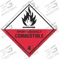 LABELMASTER DOT Container Label: Spontaneously Combustible, 4 in x 4 in, 4 in Label Ht, 500 Labels (MPN HMSL210). Key specifications — Brand: LABELMASTER; Message: Spontaneously Combustible.