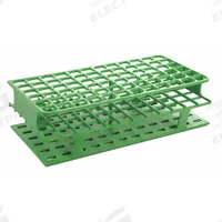 Tube Rack: 2 7/8 in Overall Wd, 9 7/8 in Overall Ht, 5 in Overall Lg, POM, Green, (72) Wells (MPN HS27512C). Key specifications — Material: POM; Mounting Location: Benchtop; Color: Green; Product Type: Test Tube Rack; Total Holding Capacity: (72) Wells; Brand: HEATHROW SCIENTIFIC.