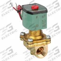 REDHAT Solenoid Valve: 2-Way, Normally Open, 3/4 in Pipe Size, 110V AC/120V AC, Watertight, NBR Seal (MPN 8210G035LF 120/60,110/50). Key specifications — attr985516: 3/4 in; attr985521: 120V AC; attr985484: REDHAT; attr985485: Watertight.